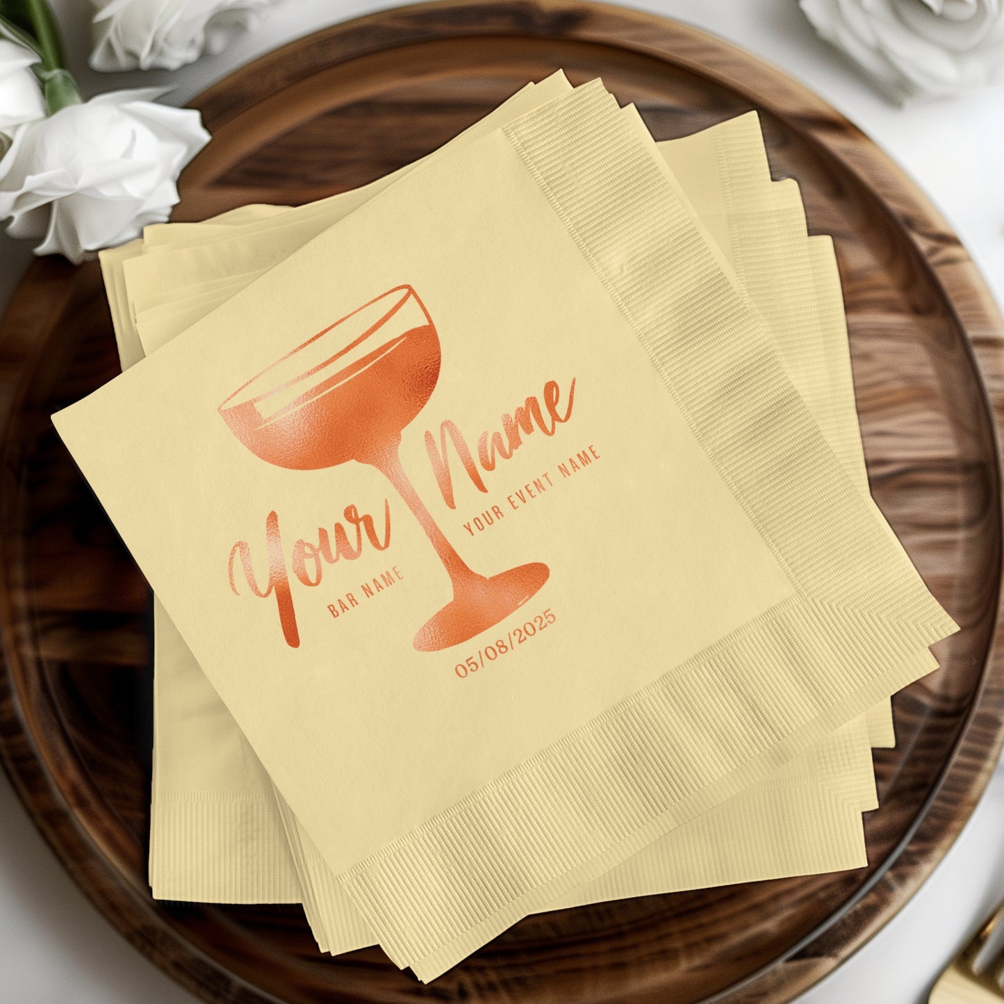 Personalized Cocktail Lounge Napkins Custom Party product