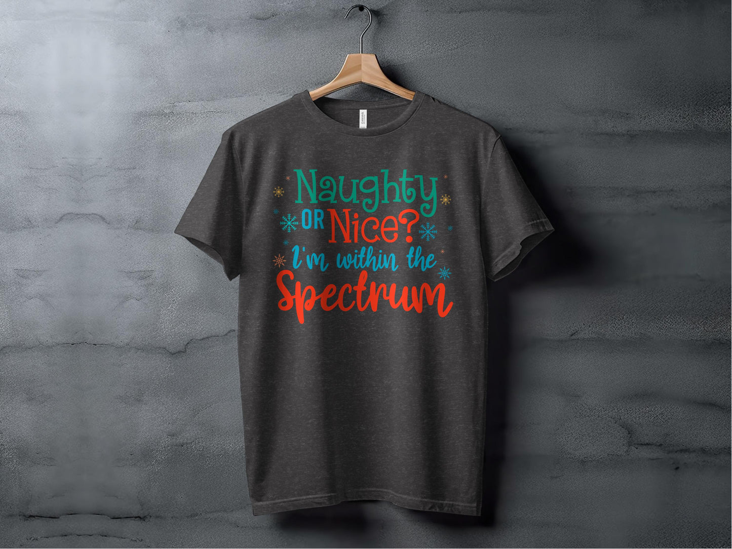 Naughty Or Nice I'm Within The Spectrum T-shirt product