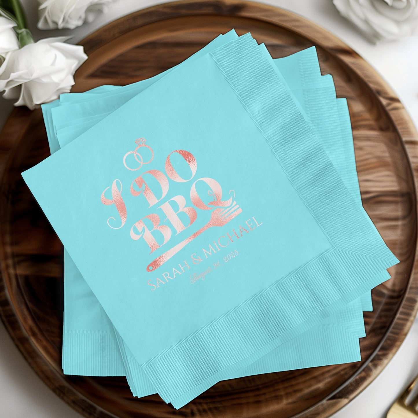 I Do BBQ Personalized Party Napkins product