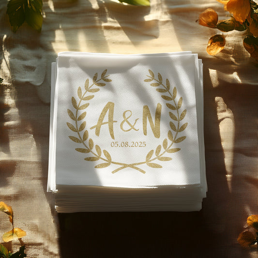 Custom Date and Initials Personalized Napkin product type