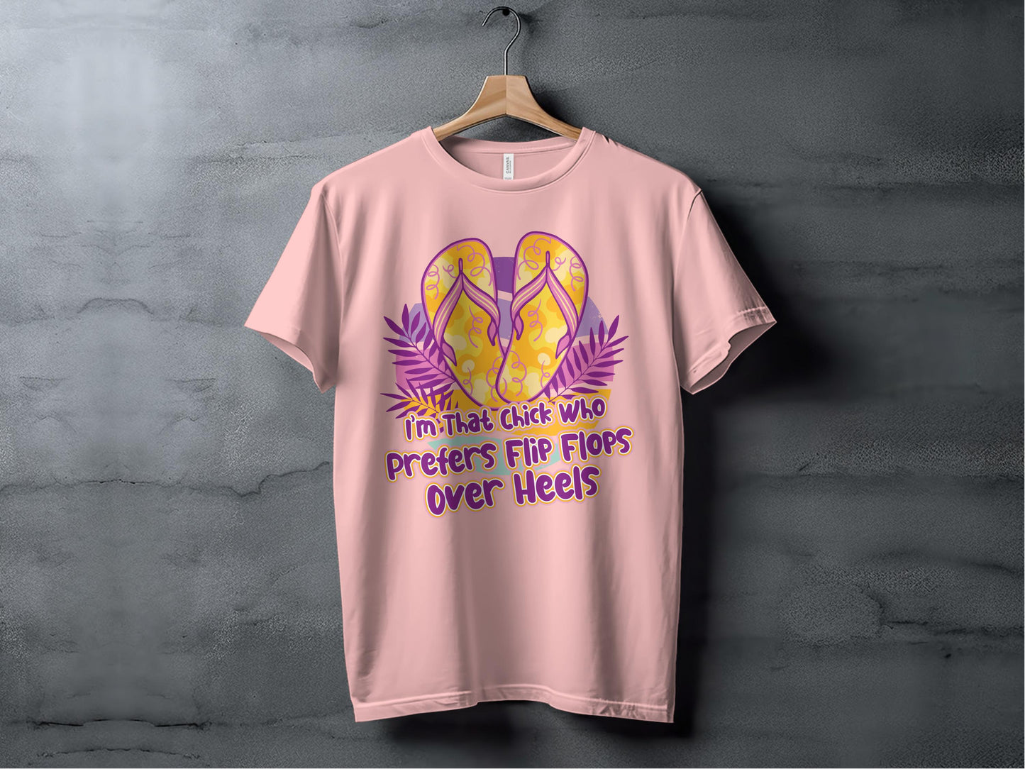 Funny Flip Flops Over Heels Statement T-shirt Product