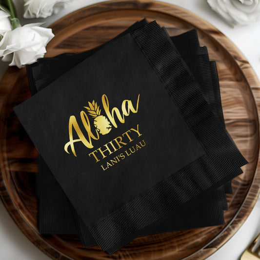 Aloha Thirty Lani's Luau Custom Napkins product type