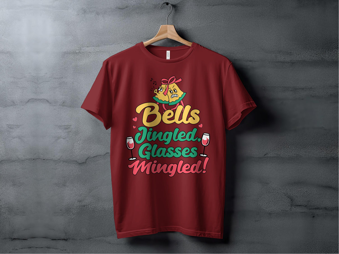 Bells Jingled Glasses Mingled Festive T-shirt product