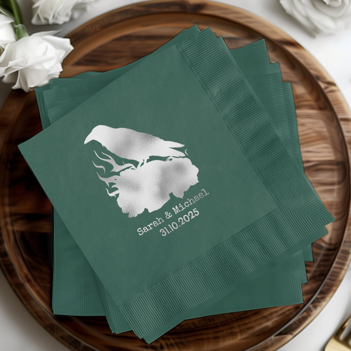Personalized Wedding Date Decorative Napkin product