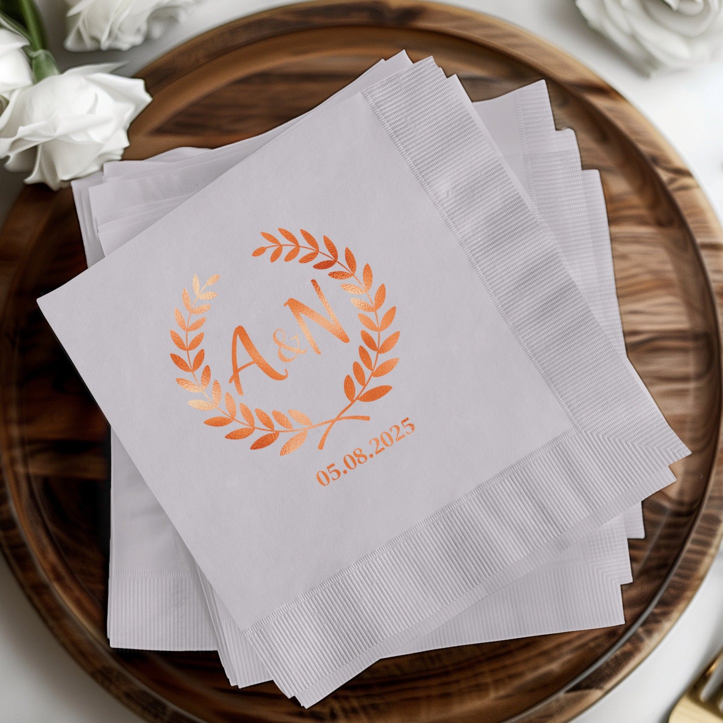 Personalized Wedding Monogram Napkins Party Product