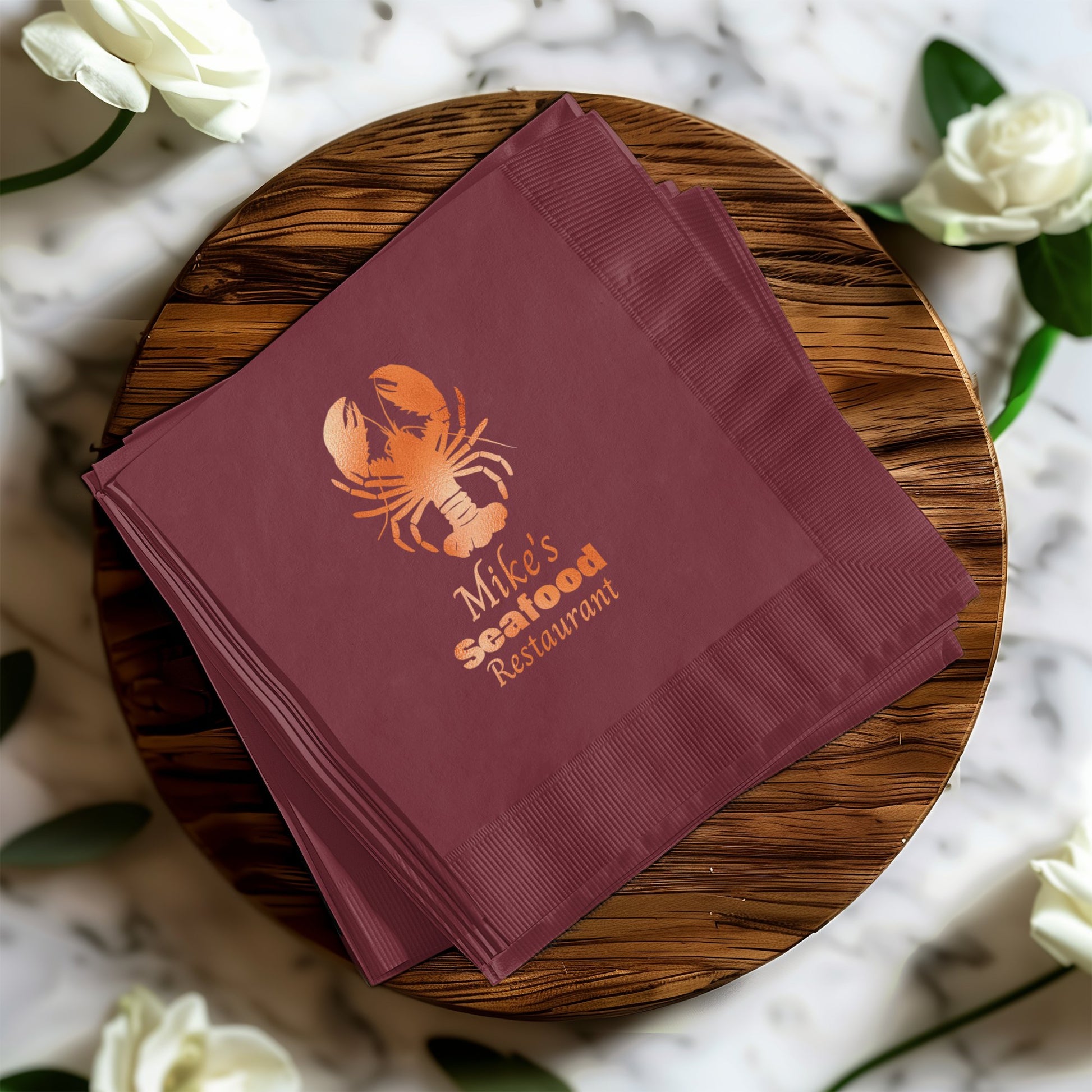 Mike's Seafood Restaurant Logo Printed Napkin product type