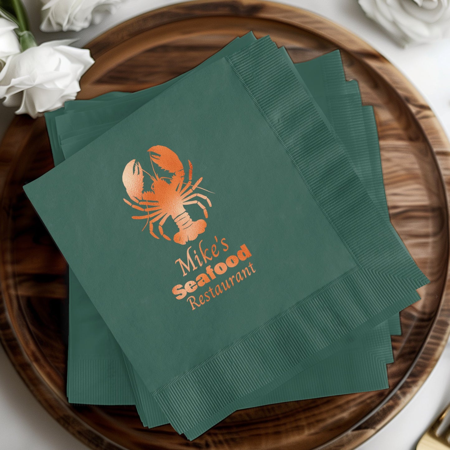 Mike's Seafood Restaurant Lobster Design Napkin product