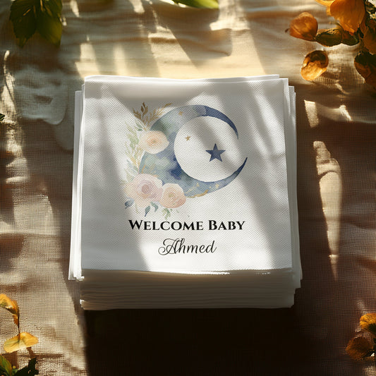 Welcome Baby Ahmed Printed Napkins Party Decoration product