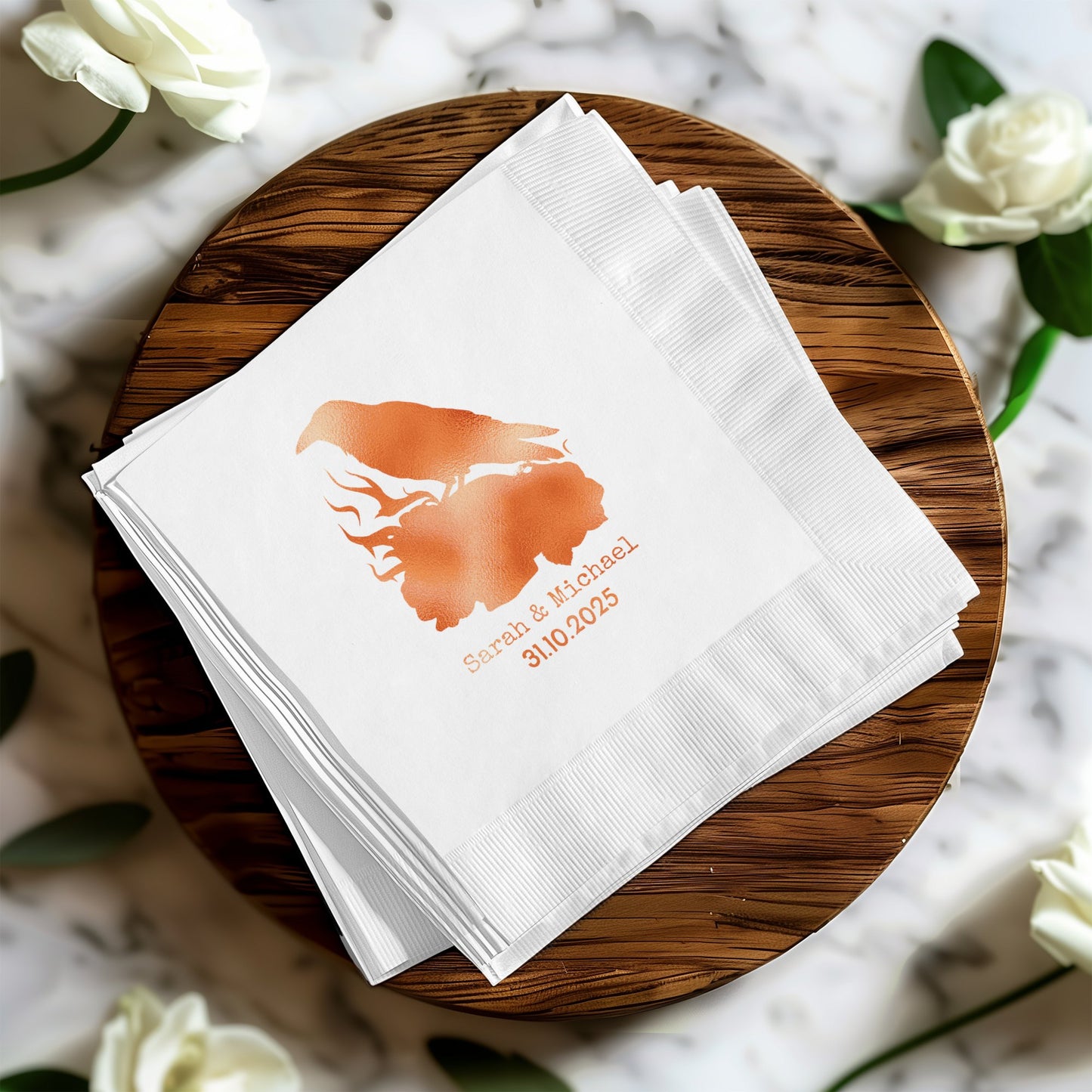 Personalized Wedding Date Printed Napkin product type