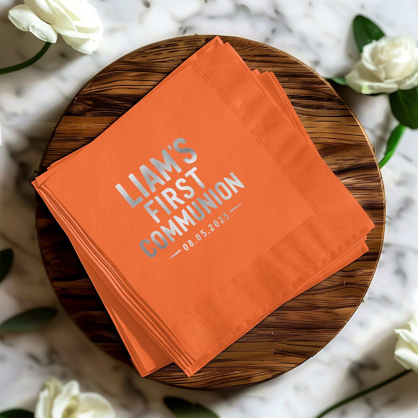 Personalized Liam's First Communion Napkin product