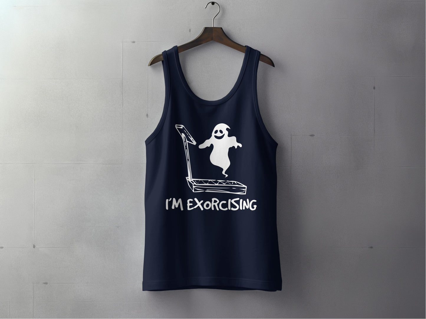 Ghost Exorcising Print Tank Top Hilarious Gym Wear product type