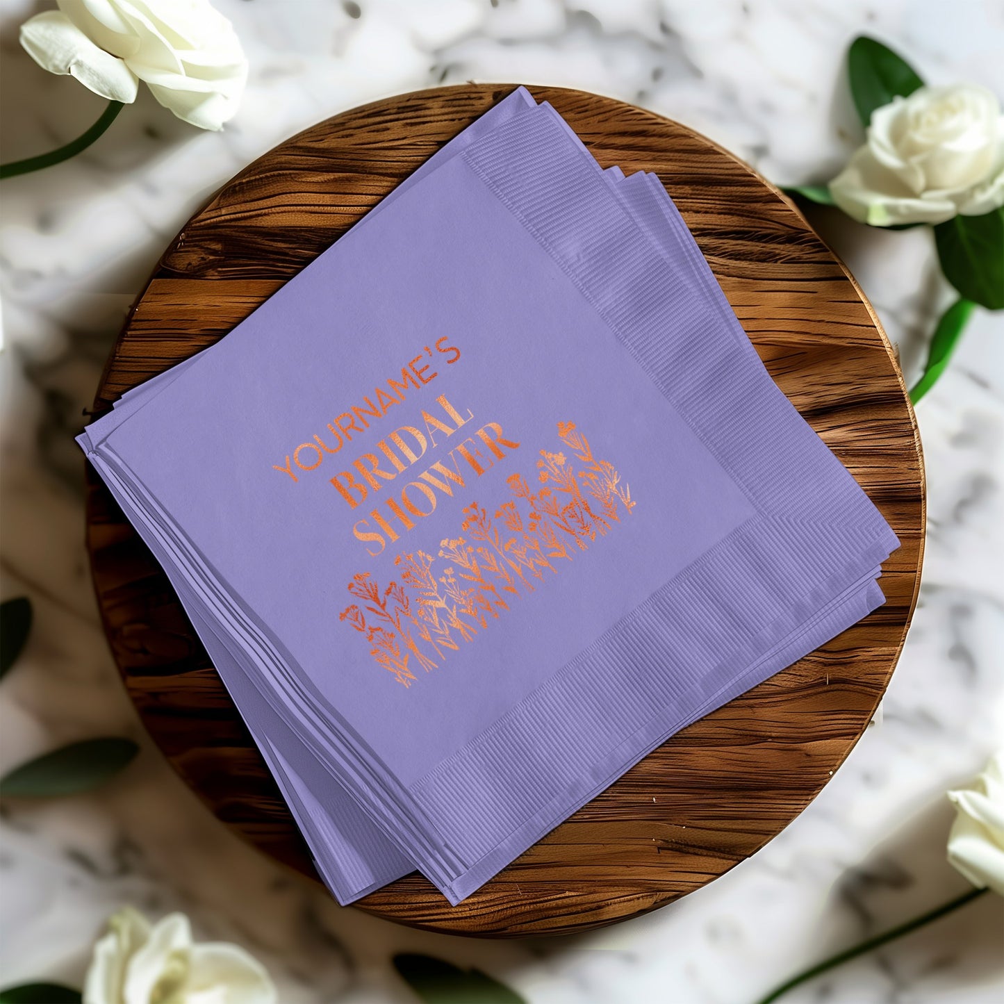 Elegant Personalized Napkins for your Bridal Shower product