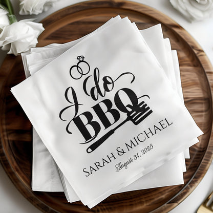 Personalized I Do BBQ Wedding Napkins Party product