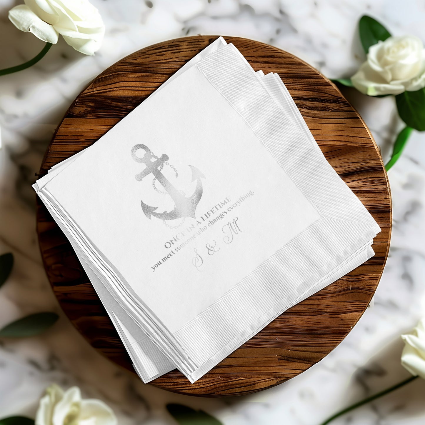 Personalized Anchor Design Wedding Napkins product