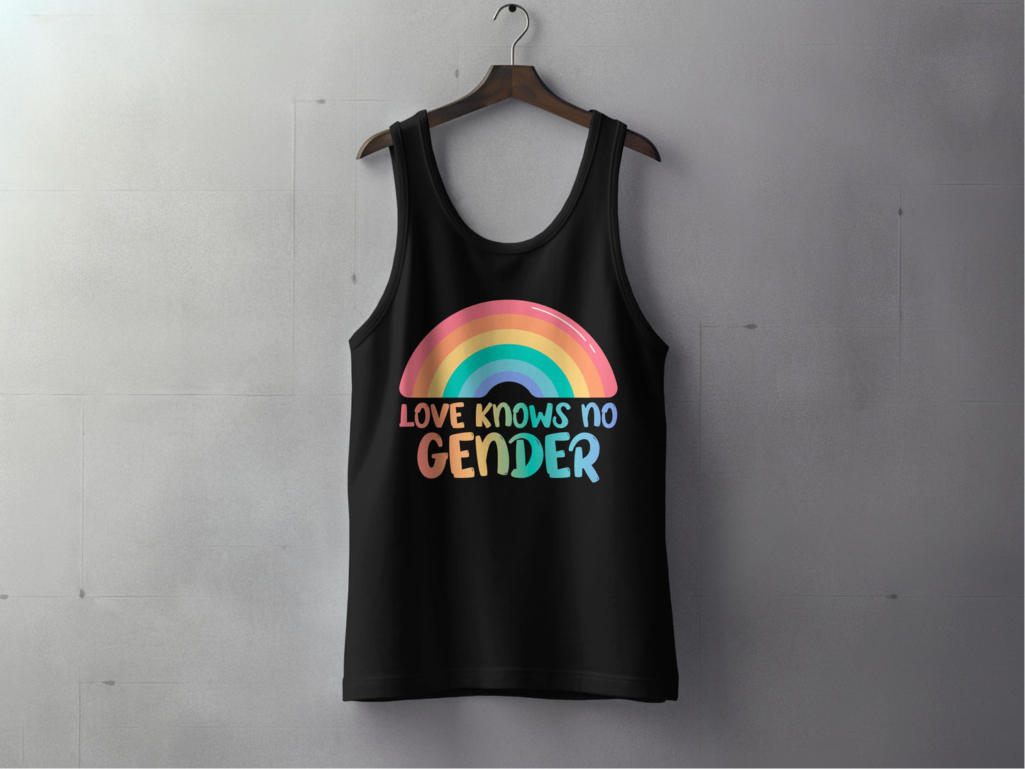 Love Knows No Gender Rainbow Tank Top product type