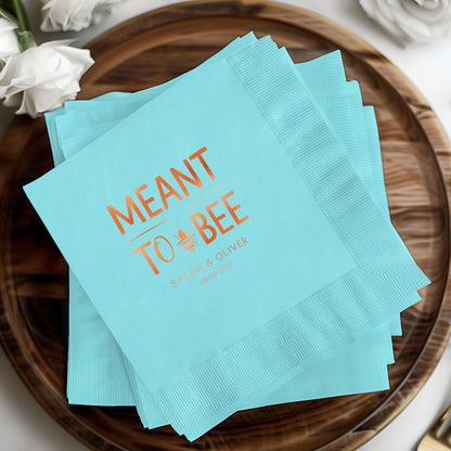 Meant to Bee Personalized Wedding Napkins product