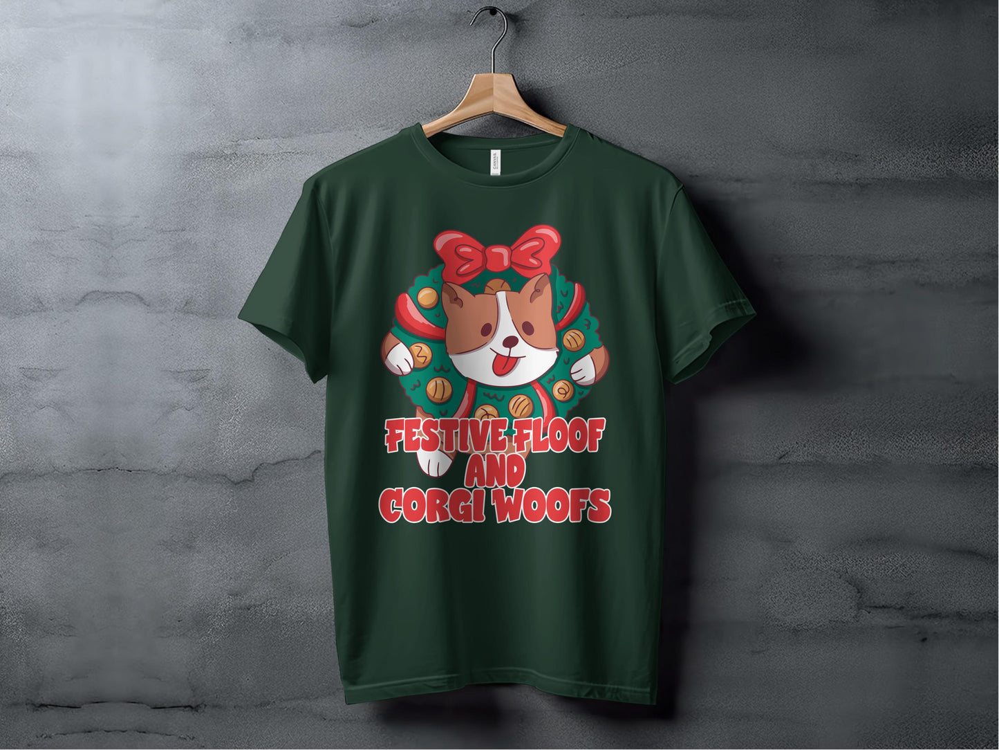Festive Floof and Corgi Woofs Graphic Tee product