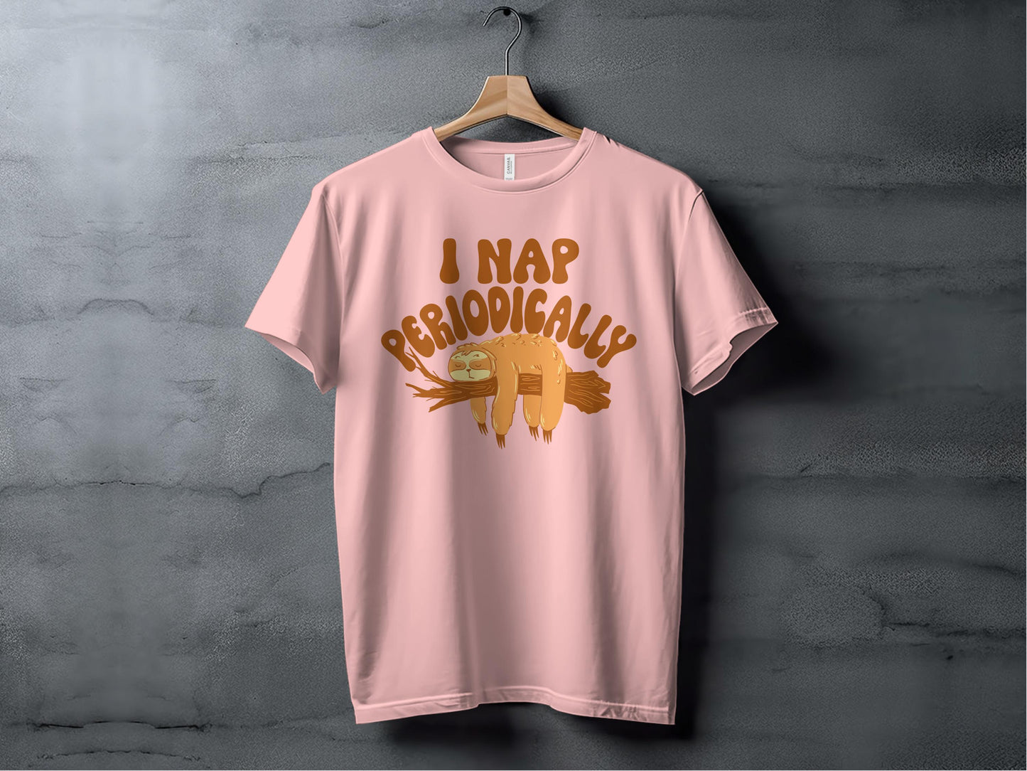 I Nap Periodically Sloth Graphic Print T-Shirt product type