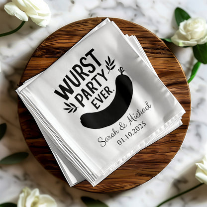 Wurst Party Ever Personalized Napkins Event Party product type
