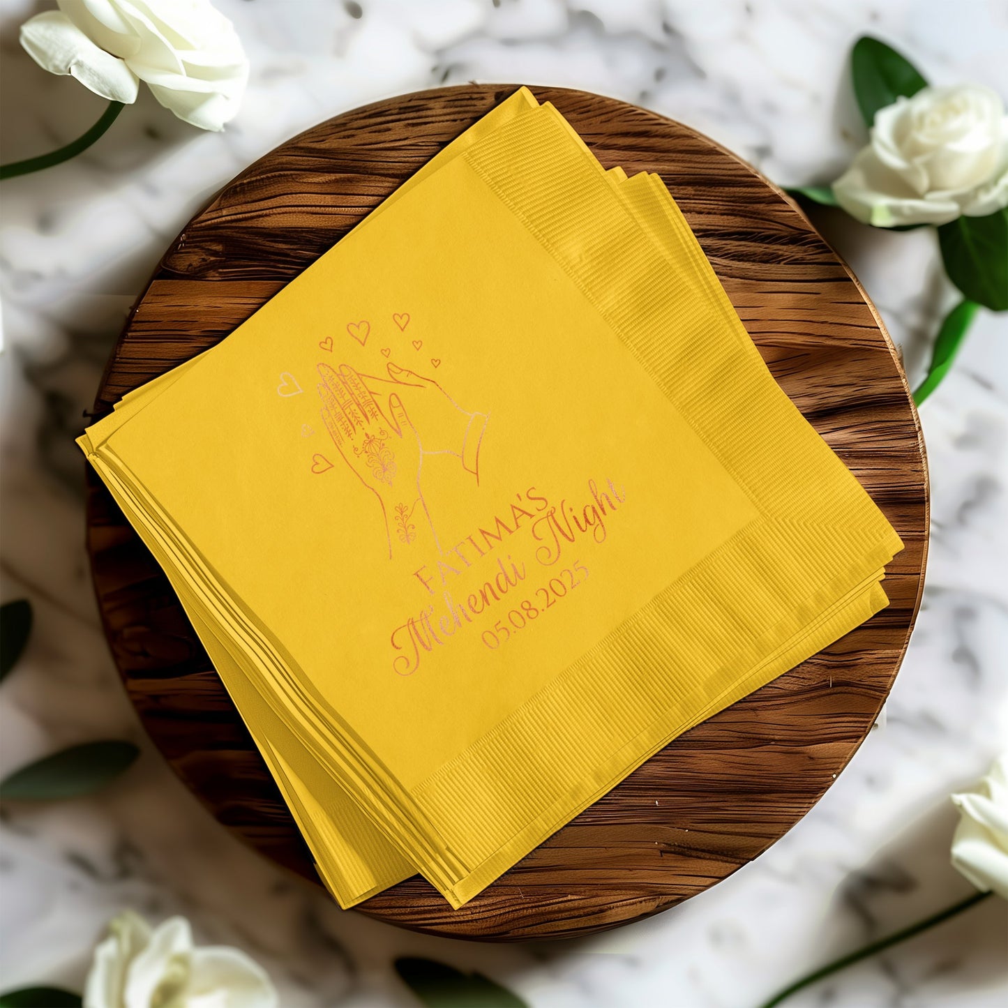 Personilized Yellow Prayer Themed Napkins product type