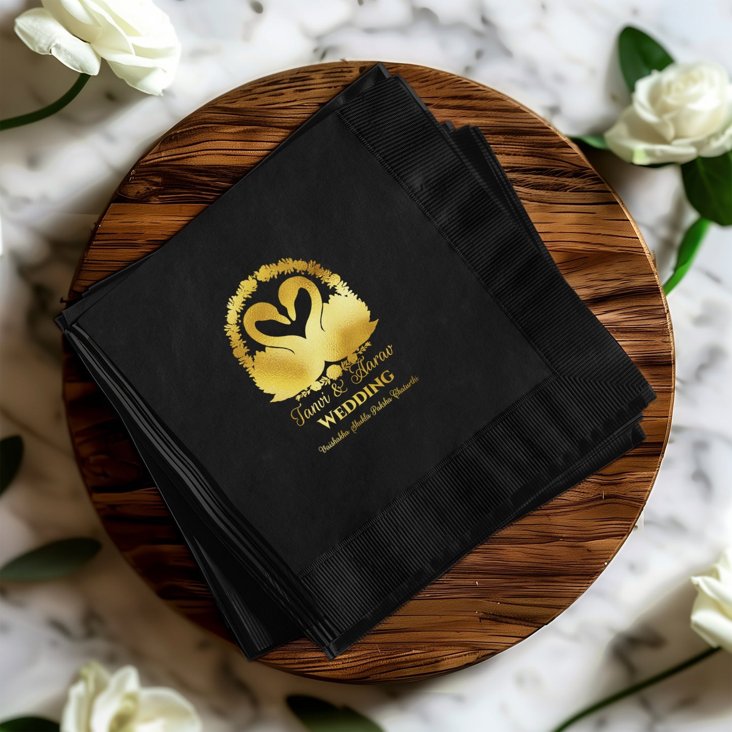 Elegant Custom Wedding Napkins Party Supplies product type