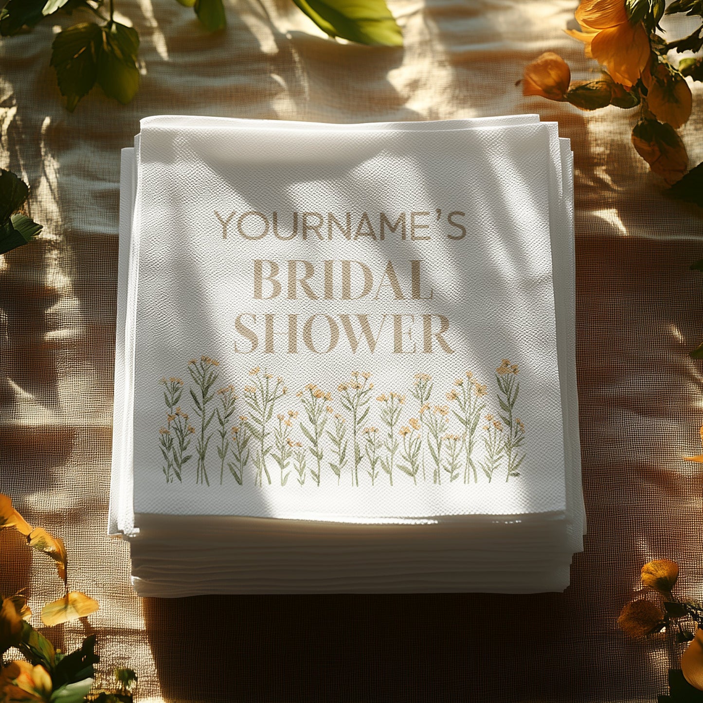 Elegant Personalized Bridal Shower Napkin product