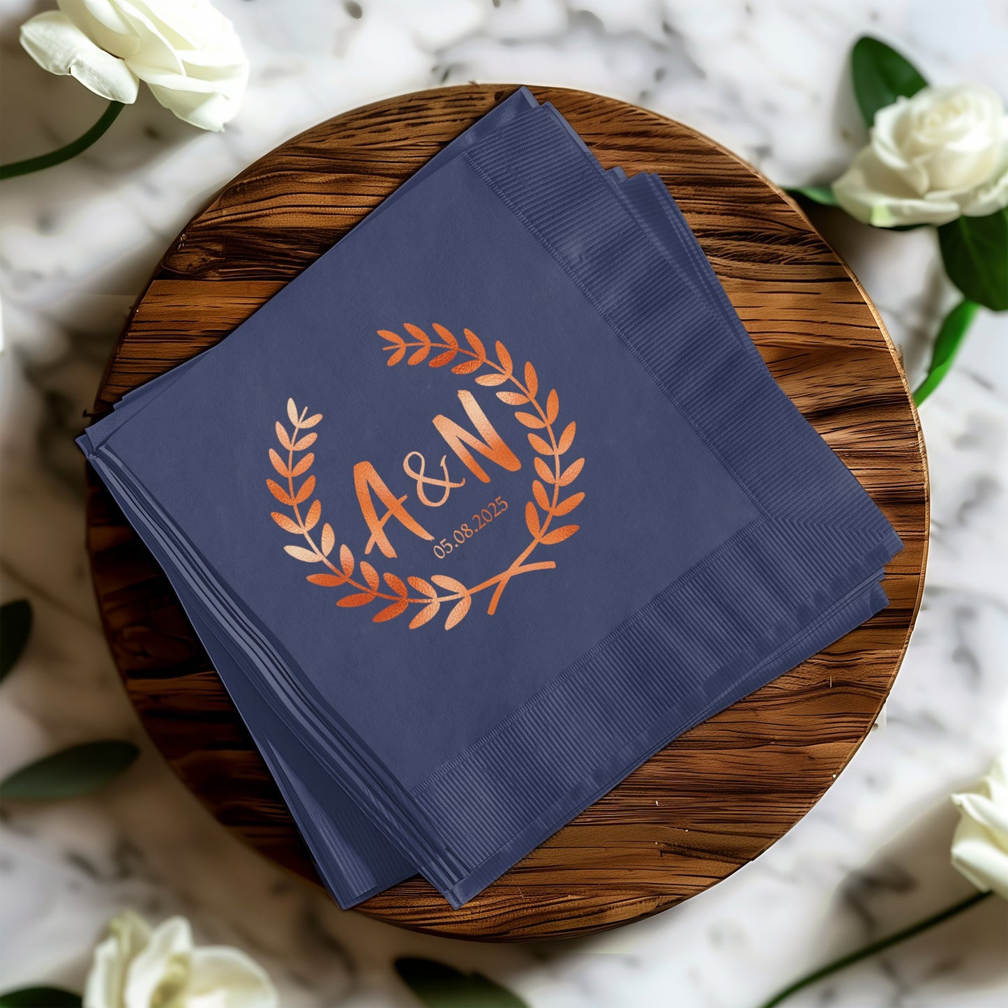 Elegant Customized Initials Napkin Product