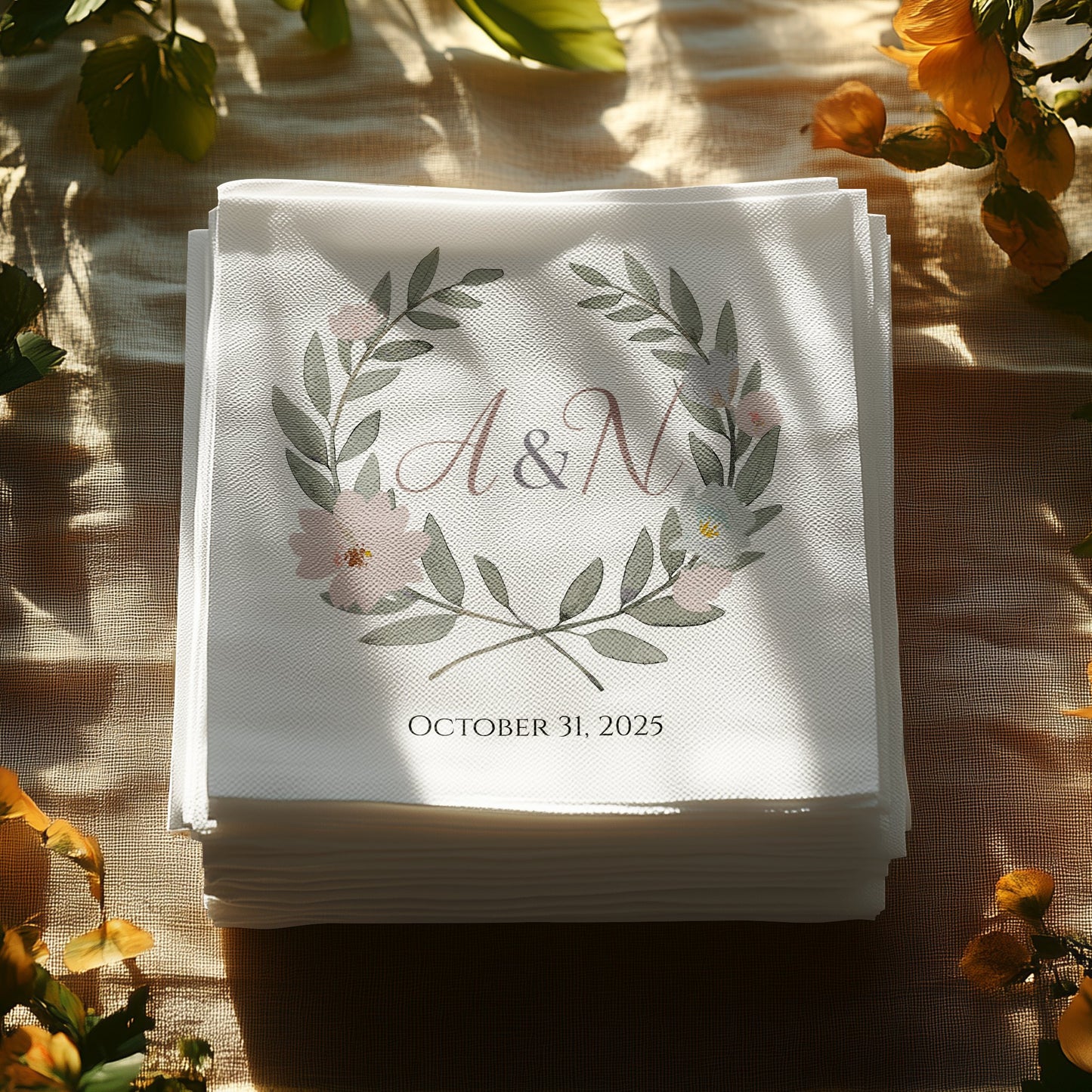 Customized Wedding Date and Initials Product Type