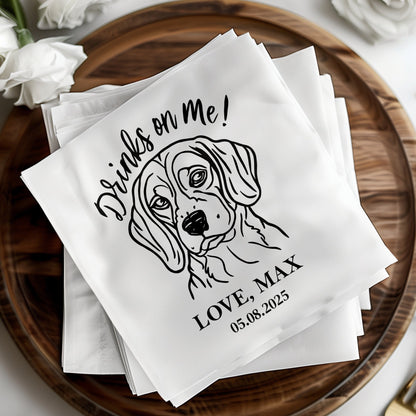 Custom Printed Dog Themed Napkins Party Product
