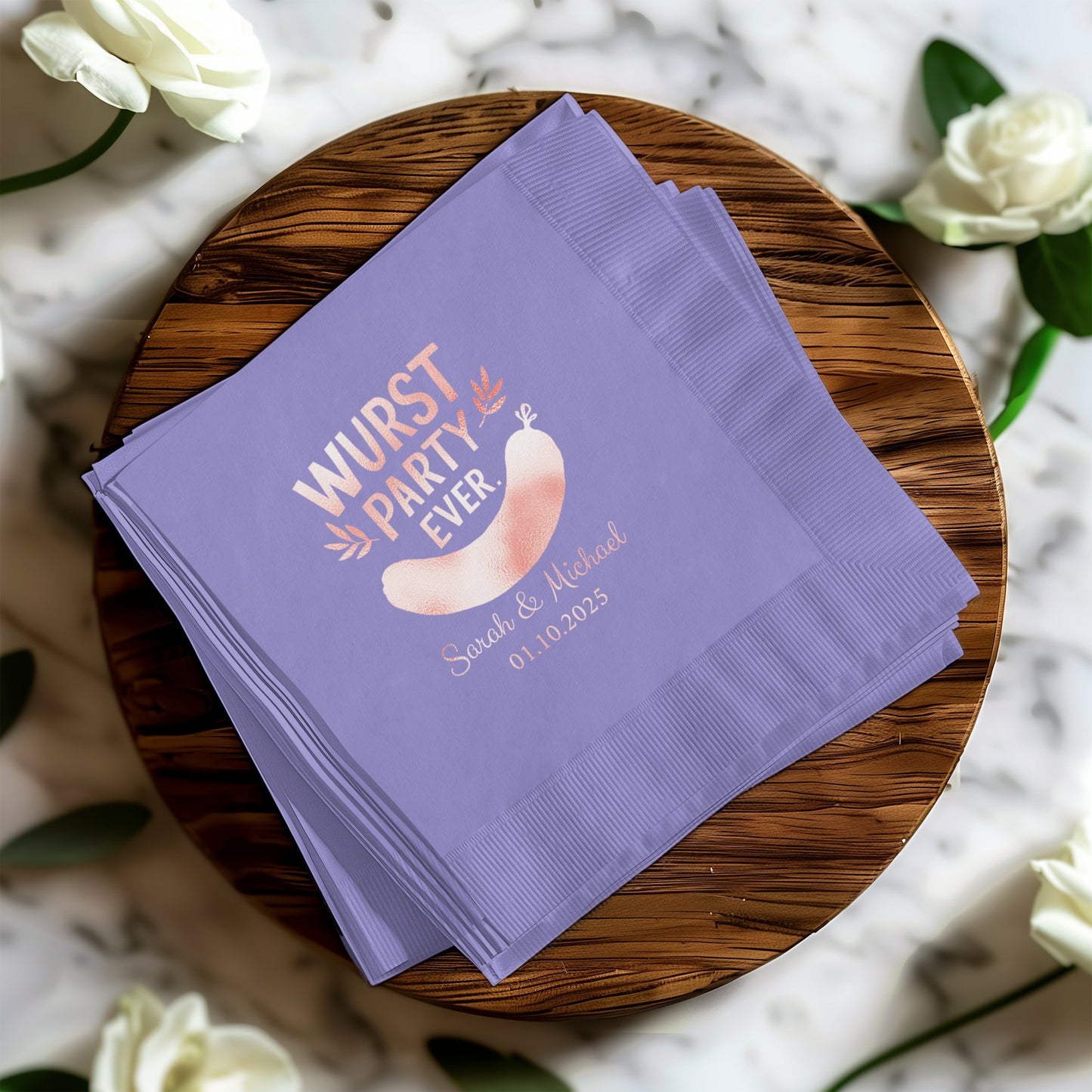 Wurst Party Ever Personalized Napkins product