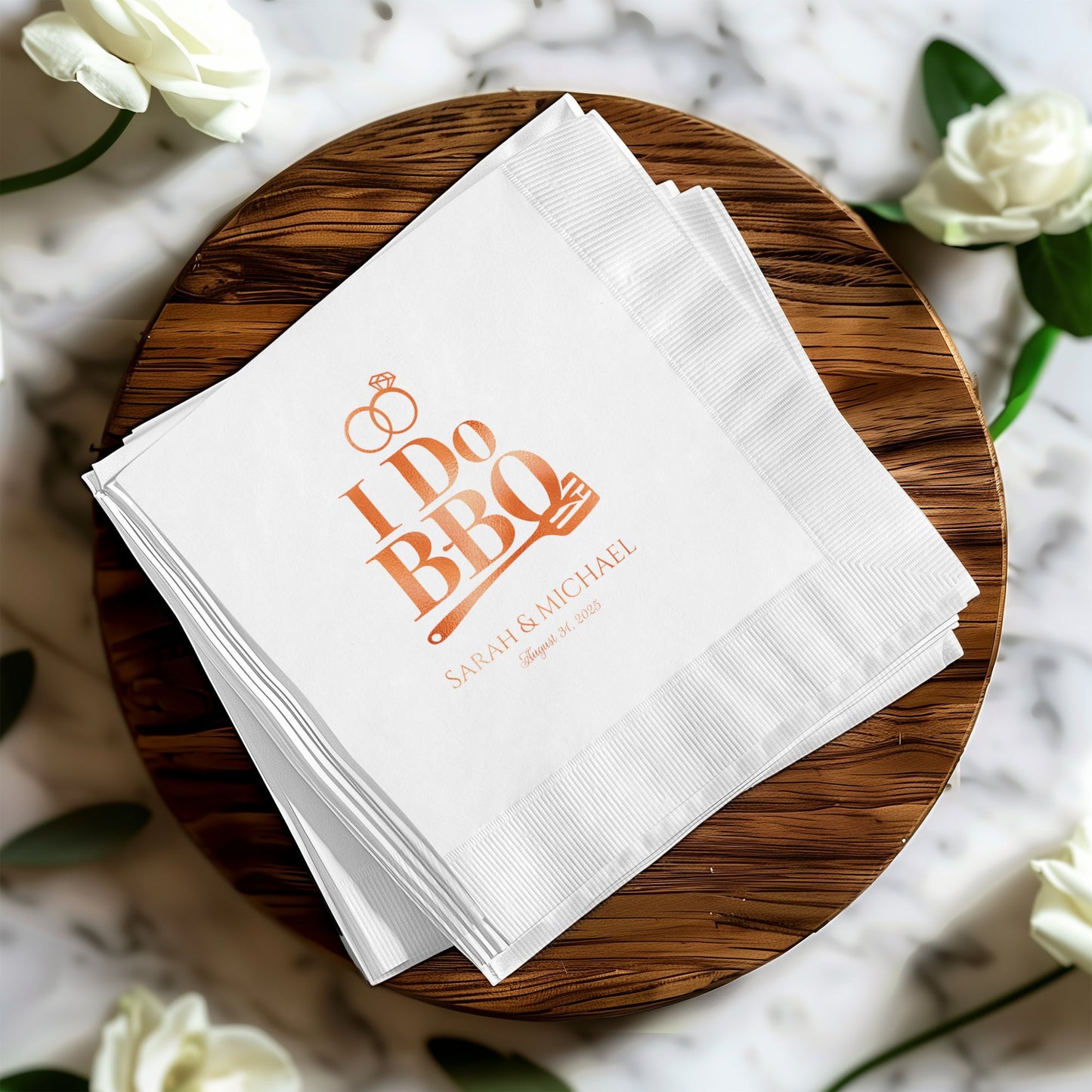 Personalized I Do BBQ Design Paper Napkins product type
