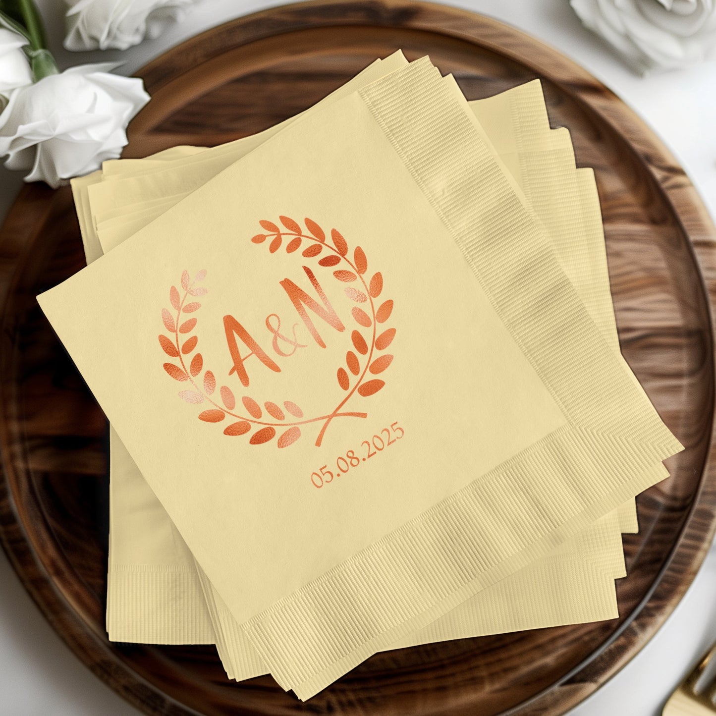 Personalized Wedding Date Custom Napkins product
