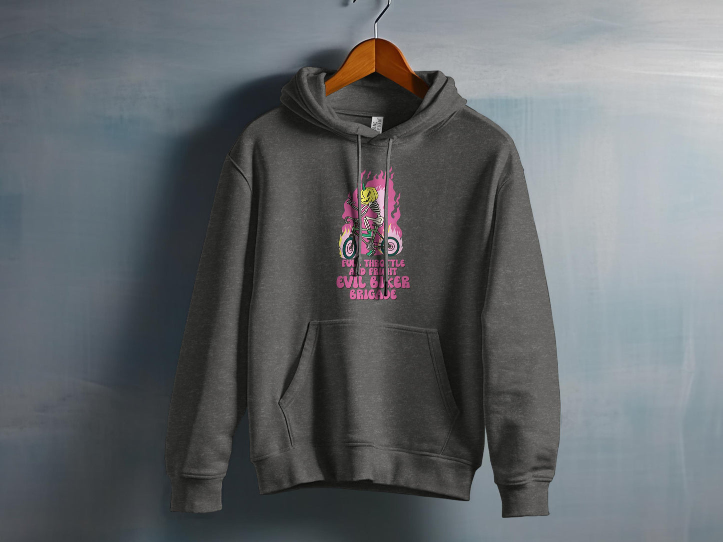 Retro Style Evil Biker Girl Graphic Hoodie product