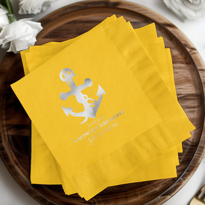 Launch Ceremony Yacht Name Anchor Napkins product