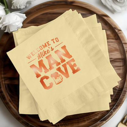 Welcome to Mike's Man Cave Napkin product