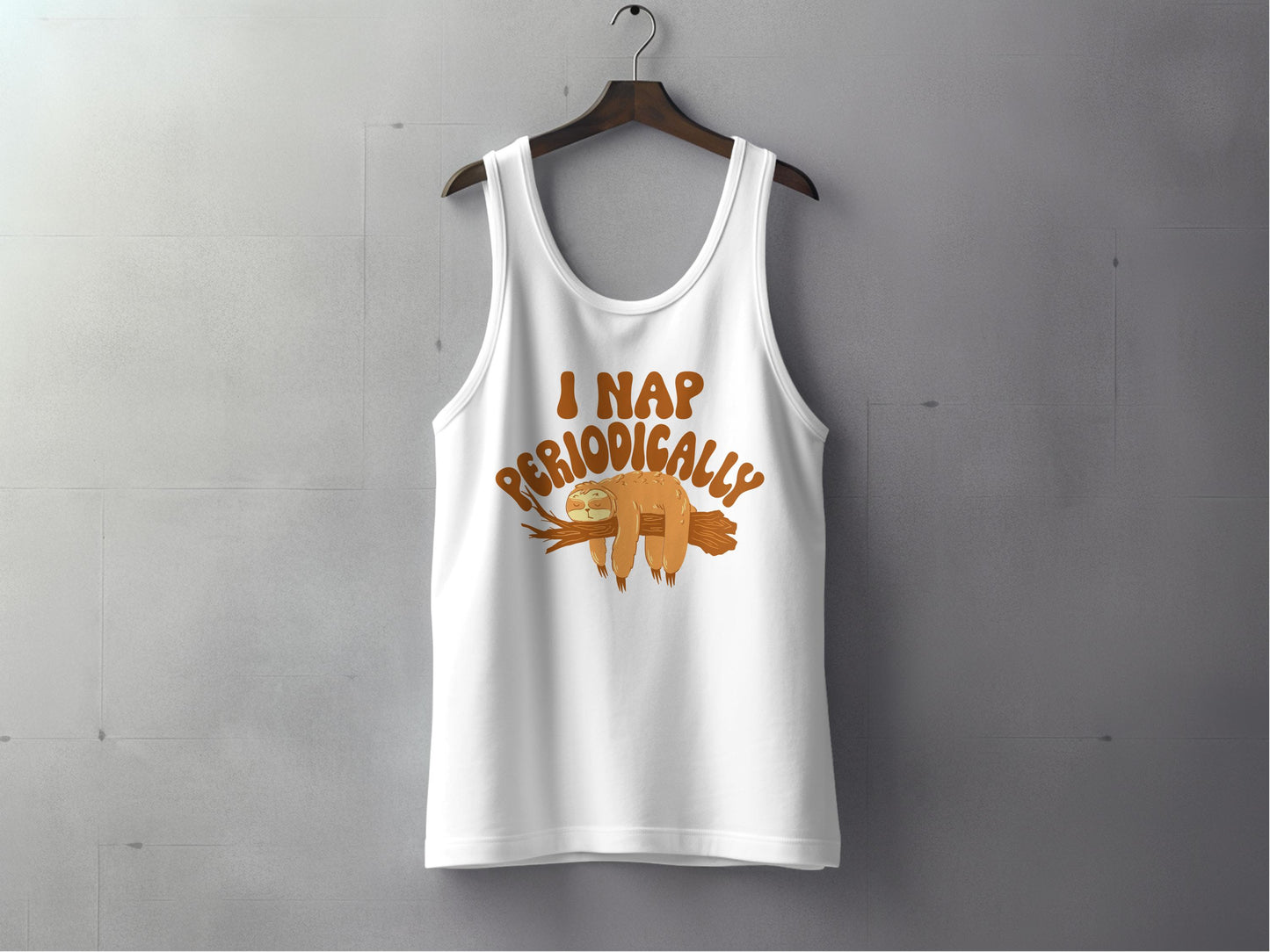 I Nap Periodically Cute Lazy Sloth Graphic Tank Top product
