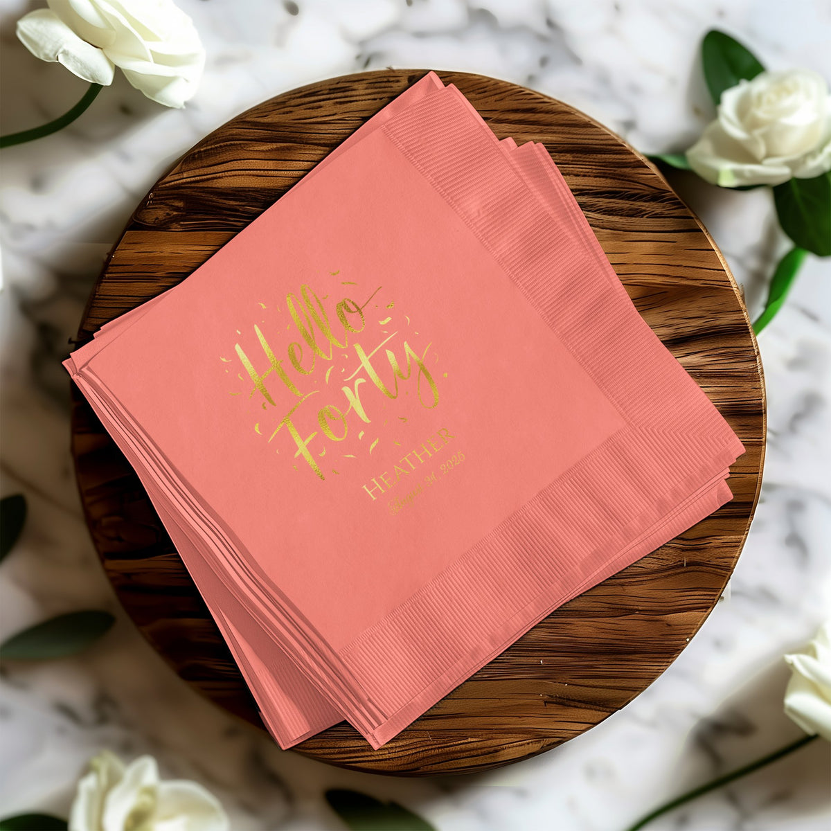 Celebrate Forty with Personalized Birthday Napkin product