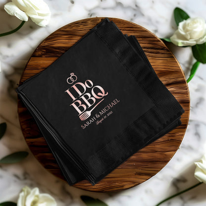 I Do BBQ Personalized Napkins Custom Wedding product type