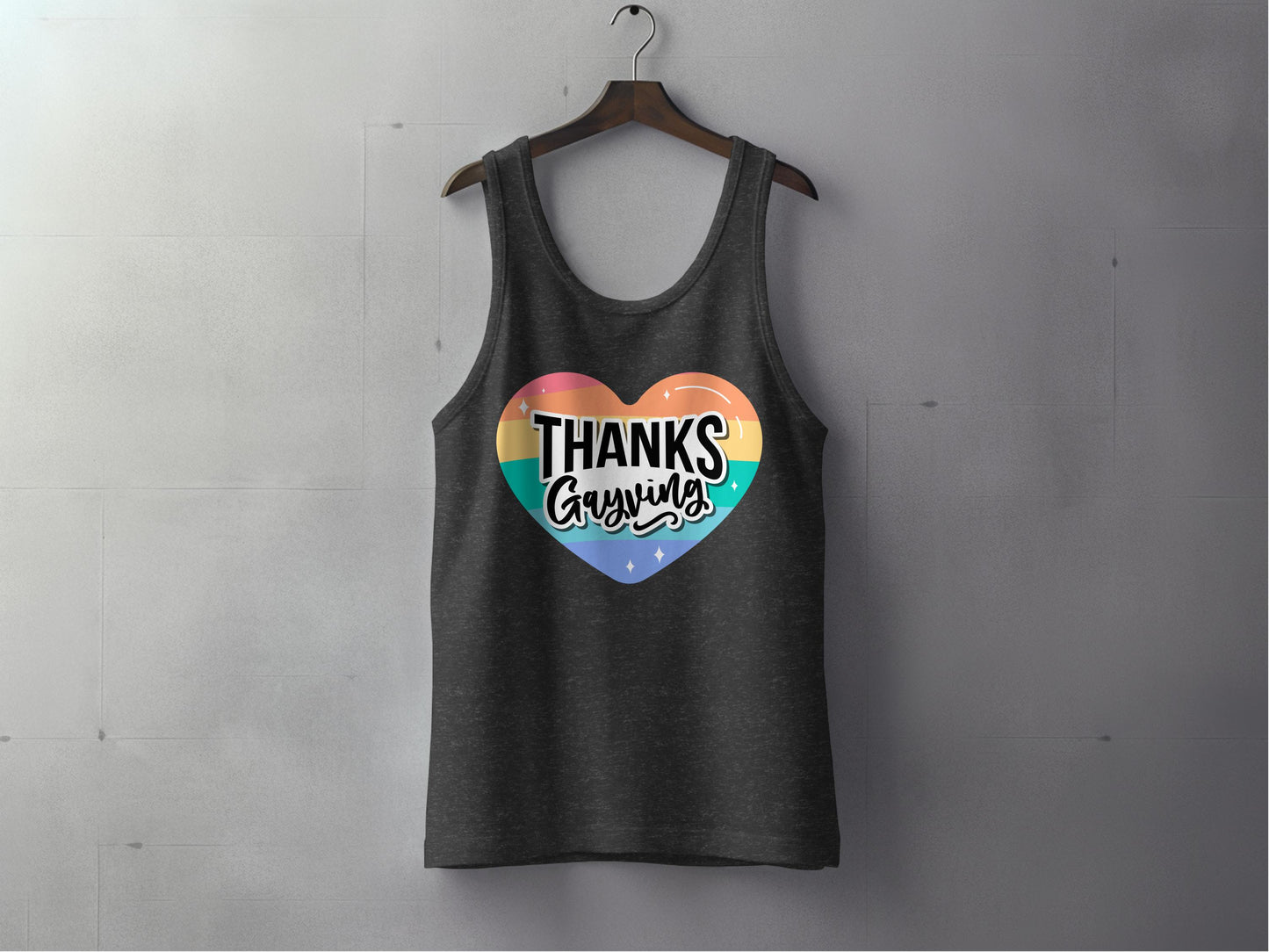Thanks Gayming Heart Rainbow Print Tank Top product type