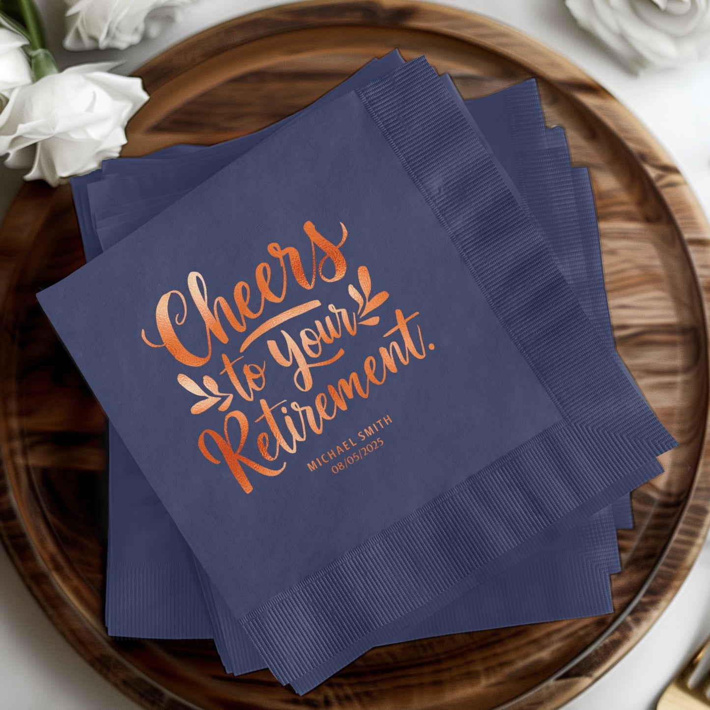 Cheers to Your Retirement Design Napkins Product