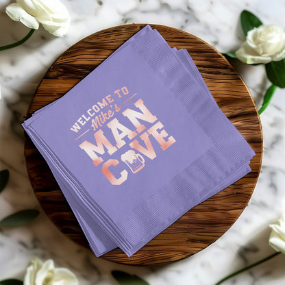 Welcome to Mike's Man Cave Decorative Napkin product type