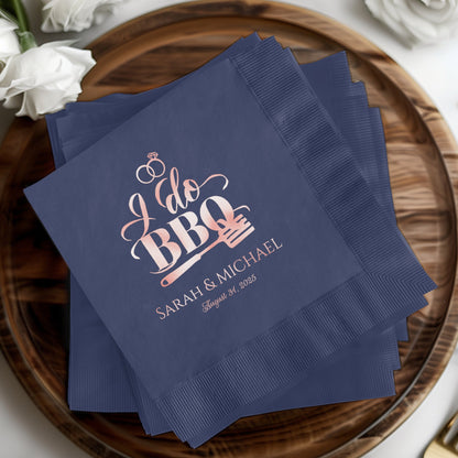 I Do BBQ Customized Wedding Napkins Product