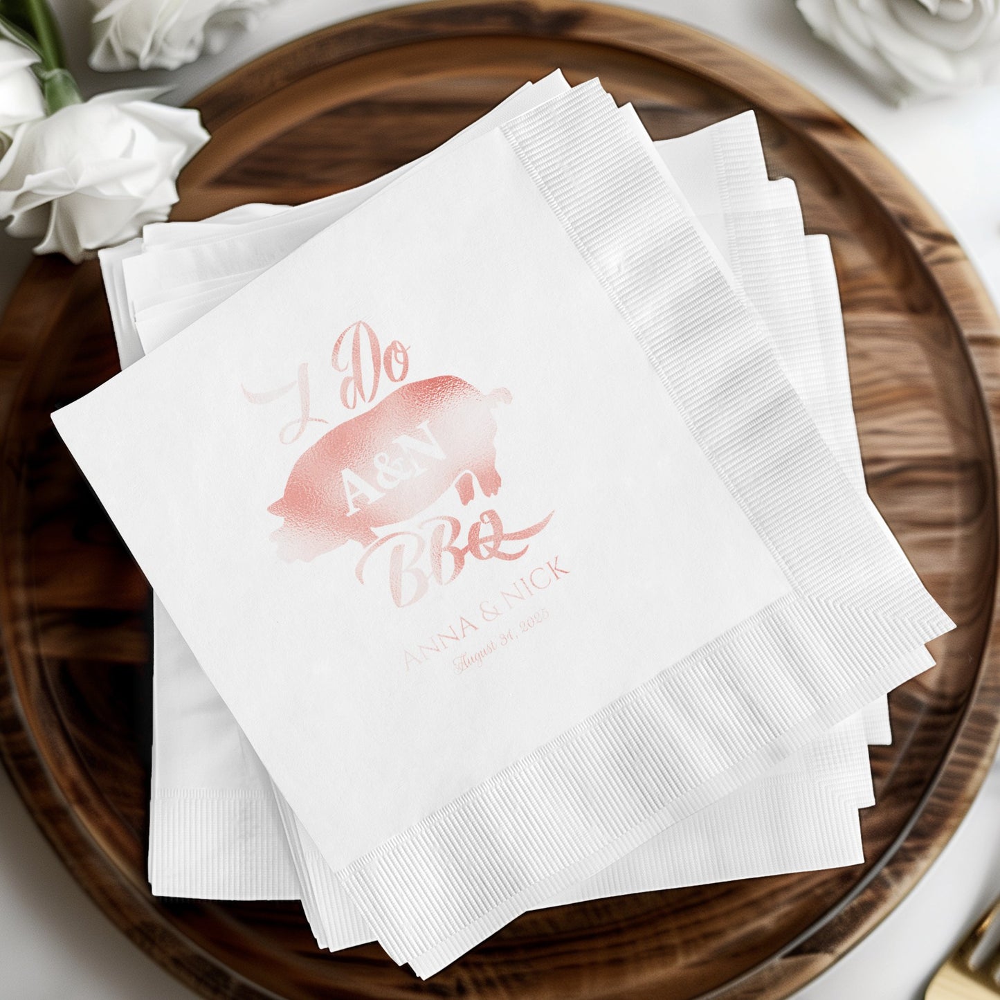 Elegant Custom Wedding Napkins for Special Event product