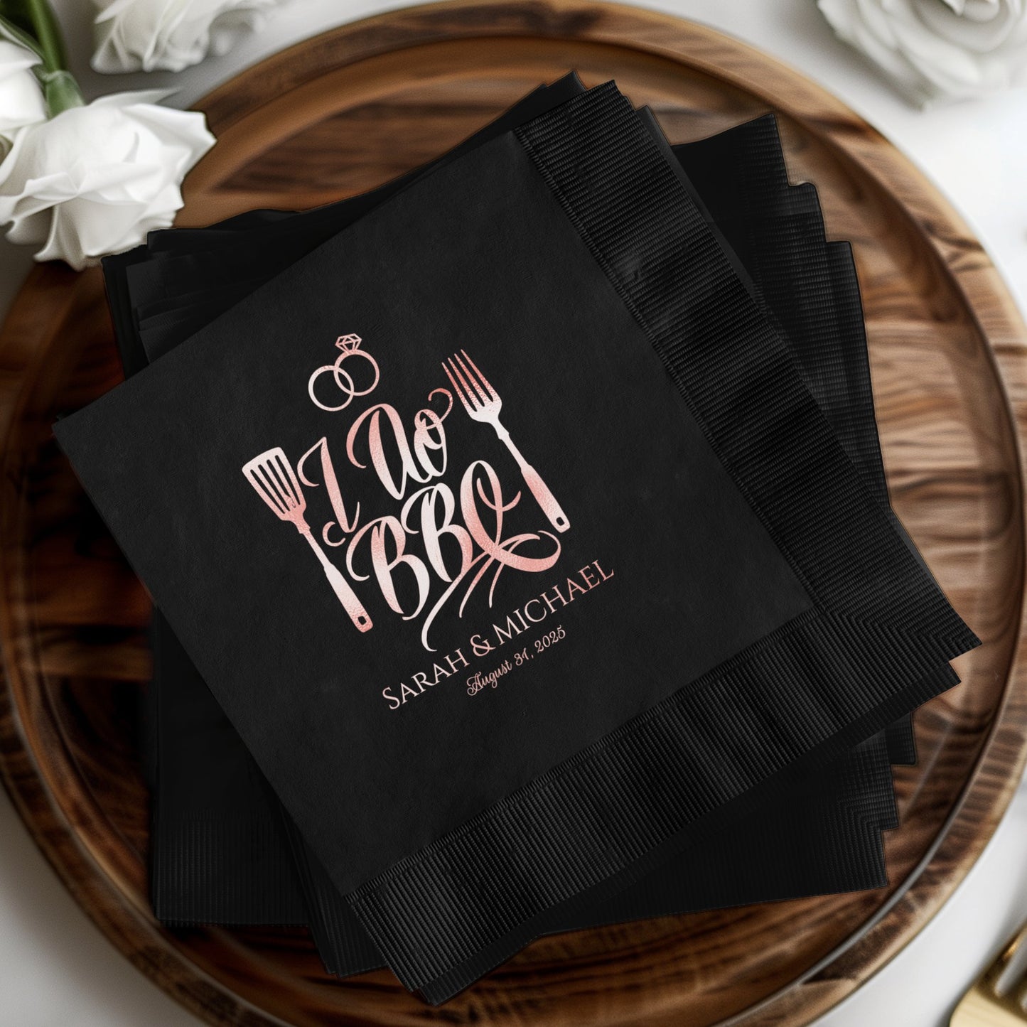 I Do BBQ Personalized Event Napkin product