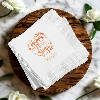 Happy New Year Custom Printed Party Napkins product type