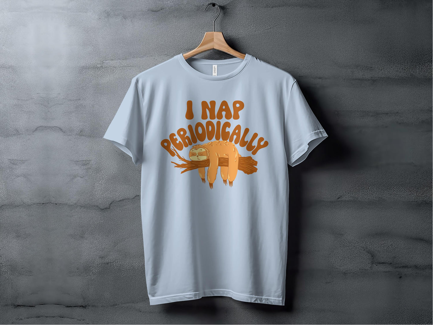 I Nap Periodically with Cute Sloth Graphic T-Shirt Product