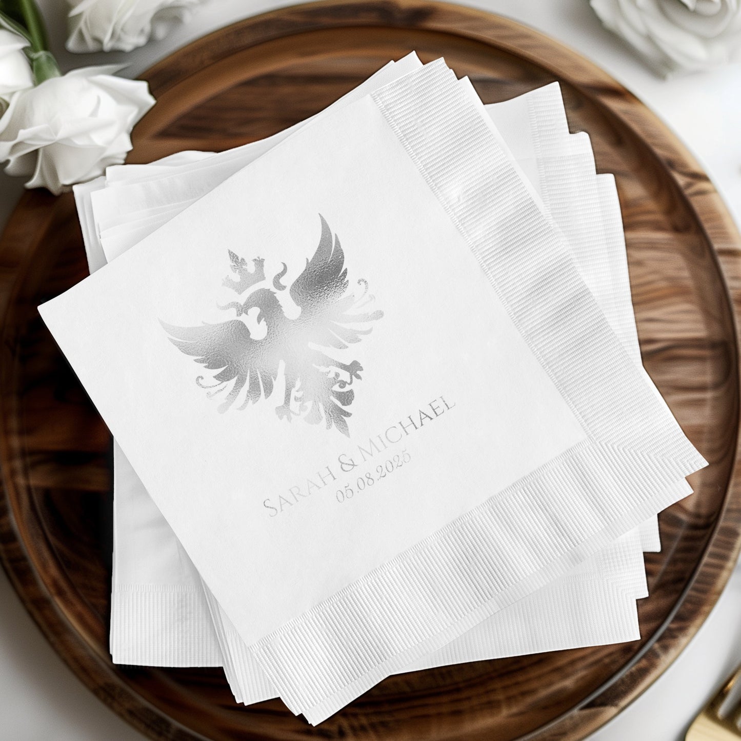 Elegant Personalized Wedding Napkins product type