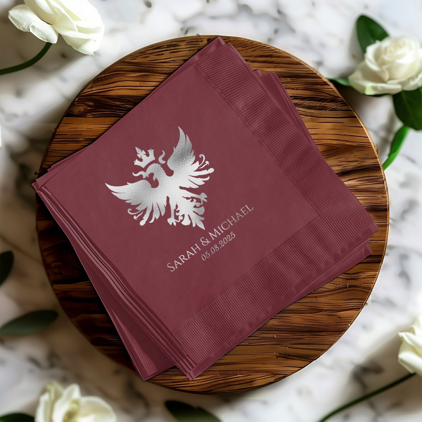 Sarah & Michael Custom Wedding Napkin product