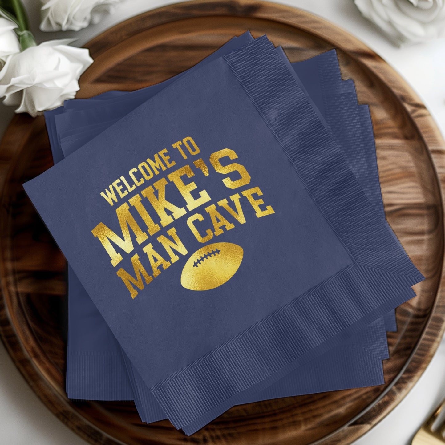 Welcome to Mike's Man Cave Printed Napkin product