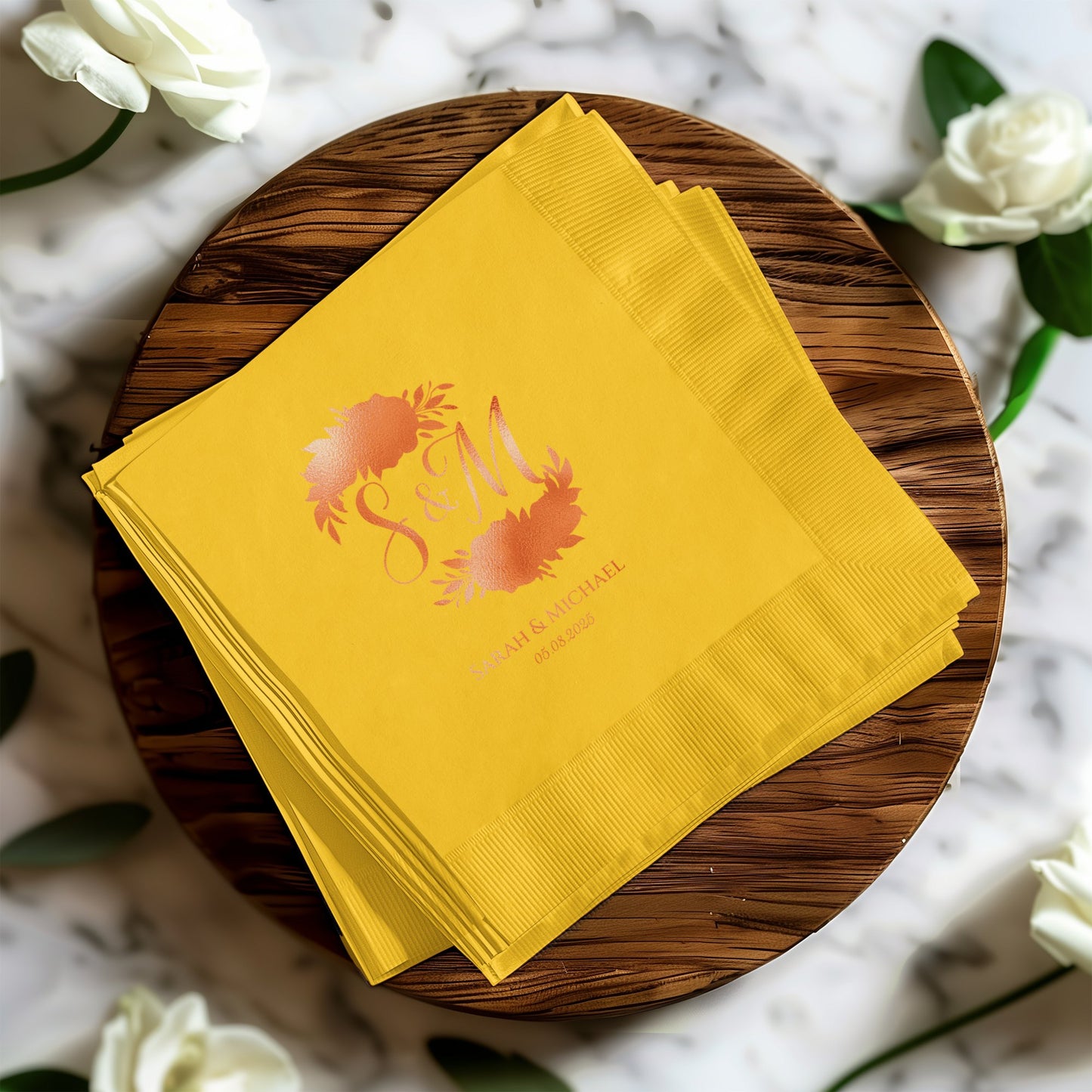 Personalized Monogrammed Wedding Napkins product